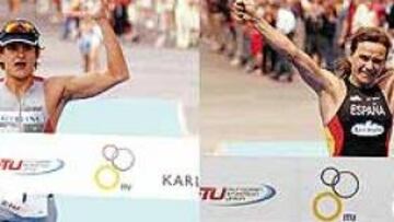 <b>SUPERATLETAS.</B> Iván Raña y Ana Burgos son campeones europeos del deporte más duro y completo.