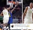 El tapón de Tavares que levantó la polémica y que provocó la reacción de Doncic en Twitter