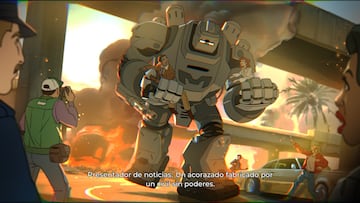 Mecha Man rescata a dos personas en Dispatch