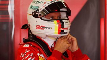Sebastian Vettel, en Silverstone. F1 2019. 