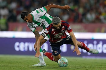 Atlético Nacional e Independiente Medellín empataron en el clásico paisa de la décima jornada de la Liga BetPlay 2023-I. Luciano Pons y Dorlan Pabón marcaron los dos goles del compromiso.