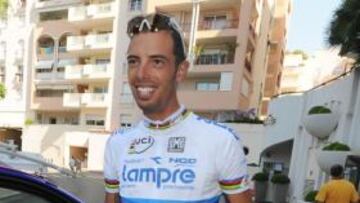 <b>CAMPEÓN. </b>Ballan, con el arco iris y el Lampre, en 2009: investigado.