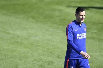 Kalinic en el entrenamiento del Atlético de Madrid 