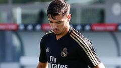 Brahim, durante un entrenamiento en Valdebebas esta temporada.