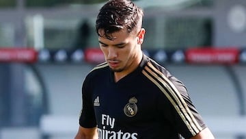 Brahim, durante un entrenamiento en Valdebebas esta temporada.