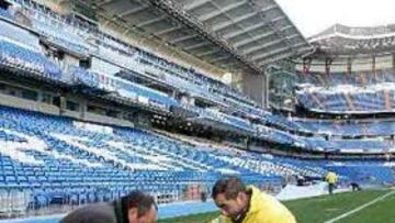 El Santiago Bernabéu ya tiene el nuevo césped replantado