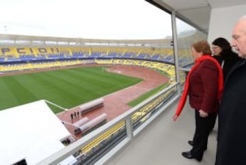 Michelle Bachelet inauguró el estadio Ester Roa de Concepción. Recibirá el duelo con Brasil y Paraguay, además de una semifinal y la definición del tercer lugar.