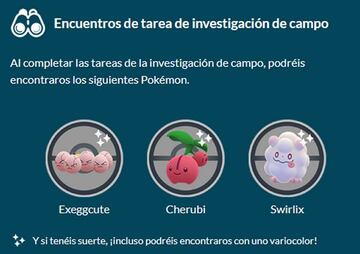Pok¨¦mon disponibles al completar Tareas de Investigaci¨®n de Campo en el evento Glotones Insaciables de Pok¨¦mon GO