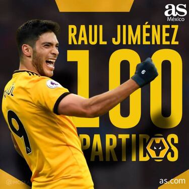 Raúl Jiménez llega a 100 partidos con los Wolves