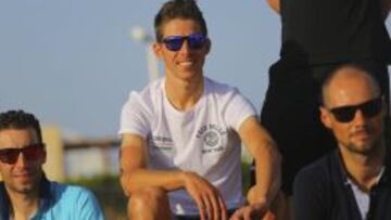 Rui Costa, durante la presentación del Tour de Omán.