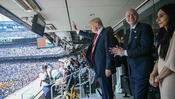 Donald Trump, en la final del Mundial de Clubes en New Jersey.