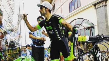 Daniel Domínguez, con el maillot del equipo Hy Sport-Look Continental Cycling.