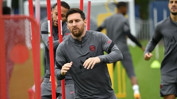 Messi se entrena con normalidad antes del partido ante el City