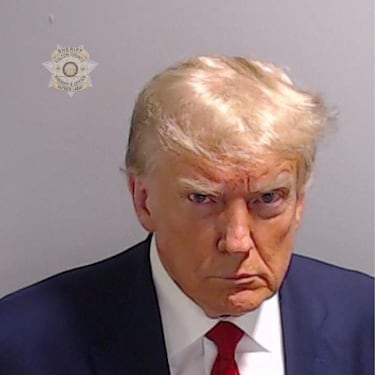 Revelan la foto policial de Donald Trump tras ser arrestado en Georgia