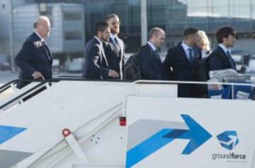 The Spain squad arrive for Euro 2016