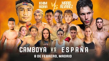 Cartelera del evento de Kun Khmer del prximo 8 de febrero (Mad Fight Stadium)