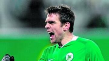 <b>GANADOR. </b>Misimovic celebra un gol con el Wolfsburgo.