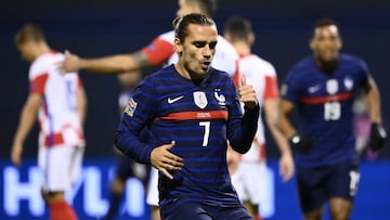 Griezmann celebra uno de sus goles con Francia.