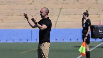 Sánchez Vera, en un partido del Atlético Femenino.