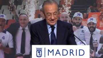 La ‘bronca’ de Florentino a Almeida por el lapsus en su discurso