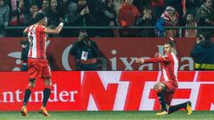 Stuani festejando un gol.