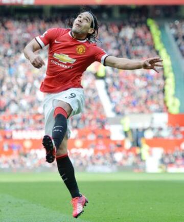 4. Falcao llegó desde Mónaco al Manchester United como el gran refuerzo, pero no ha funcionado. Suma sólo 4 goles en la temporada. 