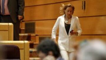 Marta Dom&iacute;nguez, en el Senado. 