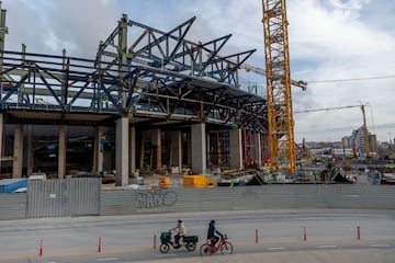 Vista general de las obras del nuevo estadio del FC Barcelona en Spotify Camp Nou.