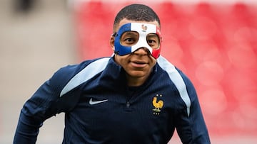 Mbappé se entrena con una máscara... ¡con la que no podrá jugar!