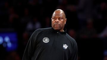 NEW YORK, NEW YORK - MARCH 08: Head coach Patrick Ewing of the Georgetown Hoyas looks on during the first half against the Villanova Wildcats in the first round of the Big East Basketball Tournament at Madison Square Garden on March 08, 2023 in New York City. Sarah Stier/Getty Images/AFP (Photo by Sarah Stier / GETTY IMAGES NORTH AMERICA / Getty Images via AFP)