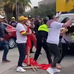 Video: Simpatizantes de Sheinbaum y elementos de Tránsito se enfrentan en CDMX