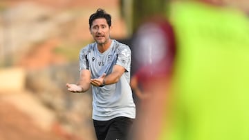 Víctor, contento con la semana de trabajo del equipo.