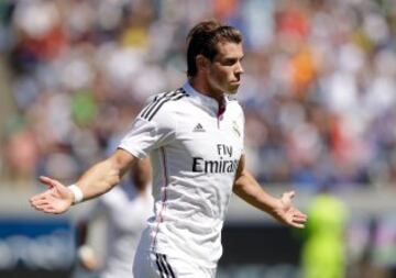 0-1. Gareth Bale celebra el primer tanto.