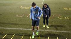 Torres se entrena en solitario