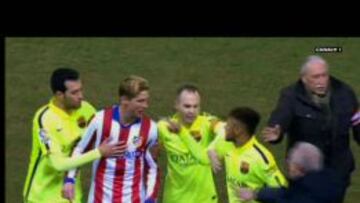 Pelea Neymar-Torres antes del descanso y expulsión de Gabi