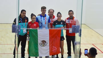 Paola Longoria y Montserrat Mejía hicieron el 1-2 en Raquetbol. Aseguraron oro y plata para México.