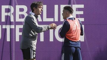 VALLADOLID, 16/09/21. PHOTOGENIC. ENTRENAMIENTO DEL REAL VALLADOLID. PACHETA Y ROQUE MESA