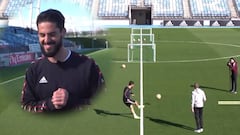 Isco destrozó el récord de puntería en este reto de fútbol