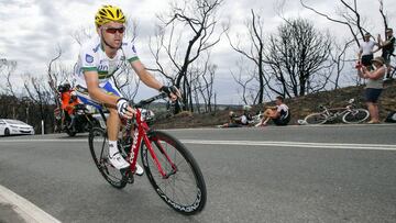 El ciclista australiano Jack Bobridge compite durante el Tour Down Under de 2015.