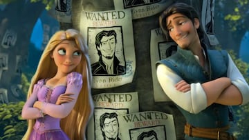 Rapunzel y Flynn en Enredados