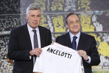 El Real Madrid hizo oficial el 25 de junio de 2013, el fichaje de Ancelotti como nuevo tcnico del primer equipo. Sustitua a Jos Mourinho, que haba dirigido a los blancos las tres temporadas anteriores. Era el segundo entrenador italiano que se haca cargo del banquillo blanco tras Fabio Capello, al que tuvo como entrenador en el Milan...