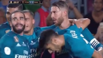 Carvajal, al árbitro tras el gol de Asensio: "¡Pita otro penalti!"