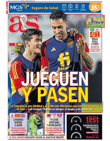 Las portadas de AS de diciembre