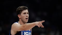 Manila (Philippines), 28/08/2023.- Austin Reaves of the USA reacts during the FIBA Basketball World Cup 2023 group stage match between USA and Greece in Manila, Philippines, 28 August 2023. (Baloncesto, Grecia, Filipinas) EFE/EPA/FRANCIS R. MALASIG
