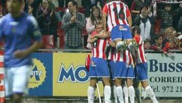 <b>IMPORTANTE TRIUNFO. </b>El Girona, de la mano de Jandro, solventó el partido ante el Valladolid por 2-0.