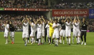 El pasado 2 de mayo de 2012, el Madrid se convirtió en el primer equipo visitante en ganar matemáticamente el título de Liga en La Catedral. Salvo que el Barcelona se proclamase campeón de esta Liga en la jornada 33, en la visita a San Mamés, los blancos se quedarán con ese honor. Además, los madridistas son los visitantes que más encuentros oficiales han ganado al Athletic en San Mamés con 37: 29 triunfos en Liga y otras ocho victorias en Copa.