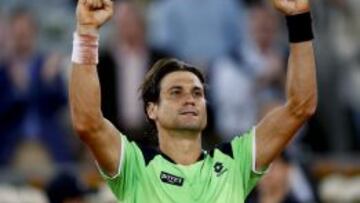 David Ferrer tras ganar a Istomin.