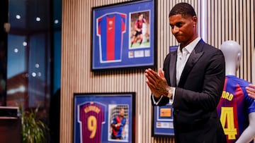 Marcus Rashford es presentado con el FC Barcelona