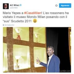 Yepes visita en Milán el museo de su último Scudetto de 2011
