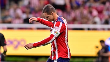 Javier Chicharito Hernandez of Guadalajara during the 9th round match between Guadalajara and Toluca as part of the Liga BBVA MX, Torneo Apertura 2025 at Akron Stadium, on September 20, 2025 in Guadalajara, Jalisco, Mexico.